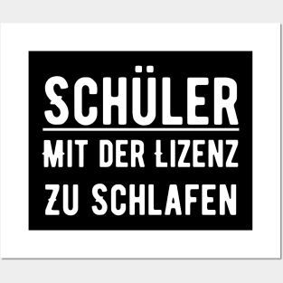 Schüler Mit Der Lizenz Zu Schlafen Posters and Art